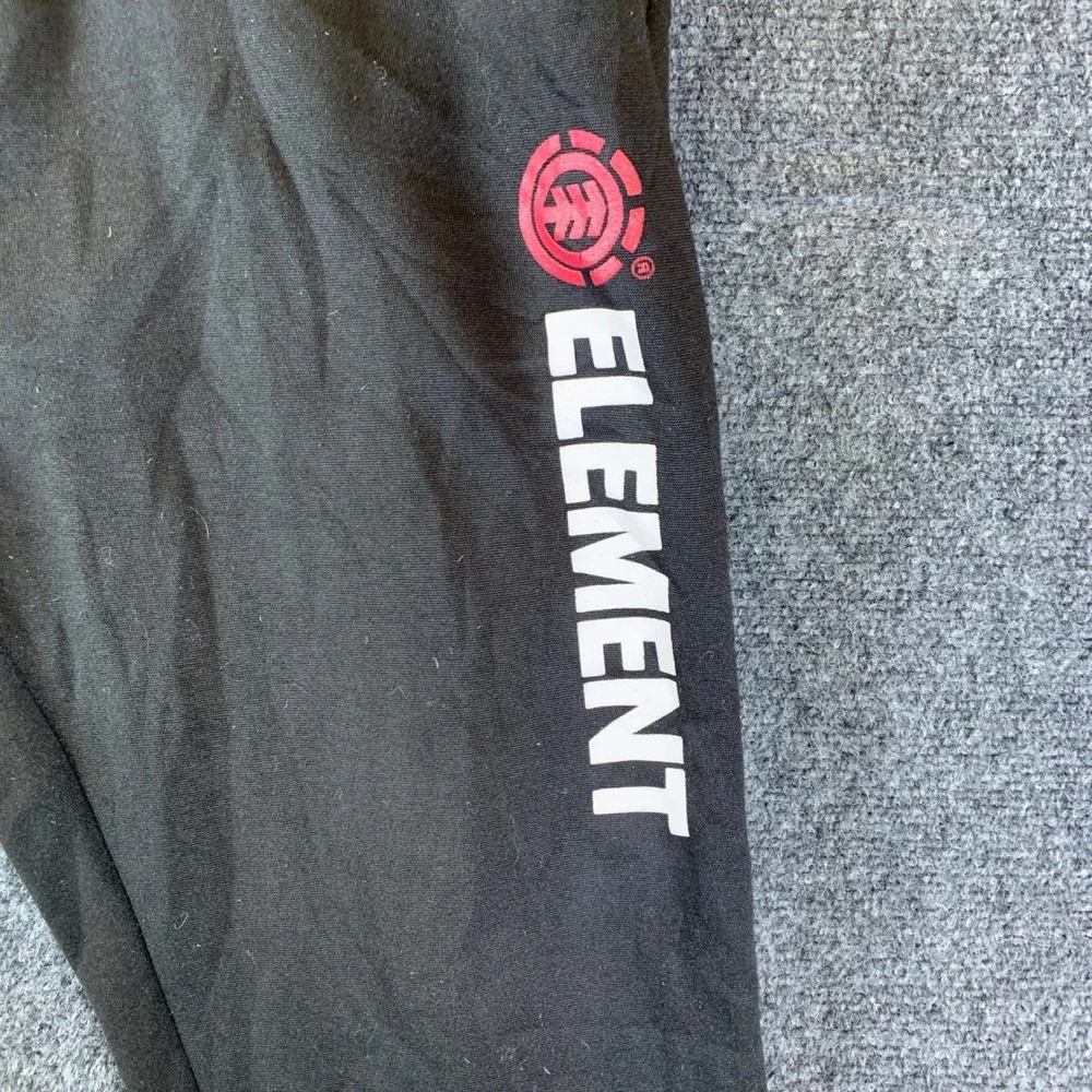 Element Jogger Sweatpants Mens Large Black Excellent Graphic Logo Skate Pants